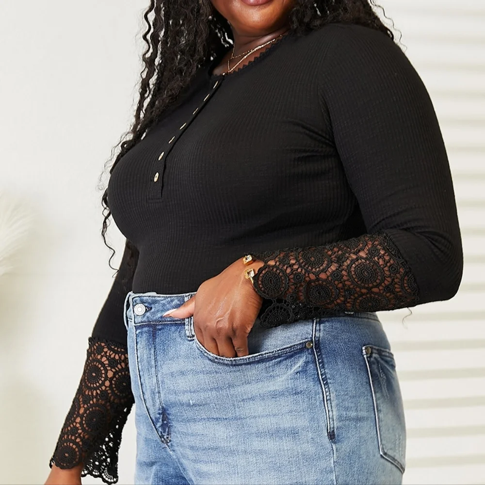 Maeve Crochet Sleeve Top